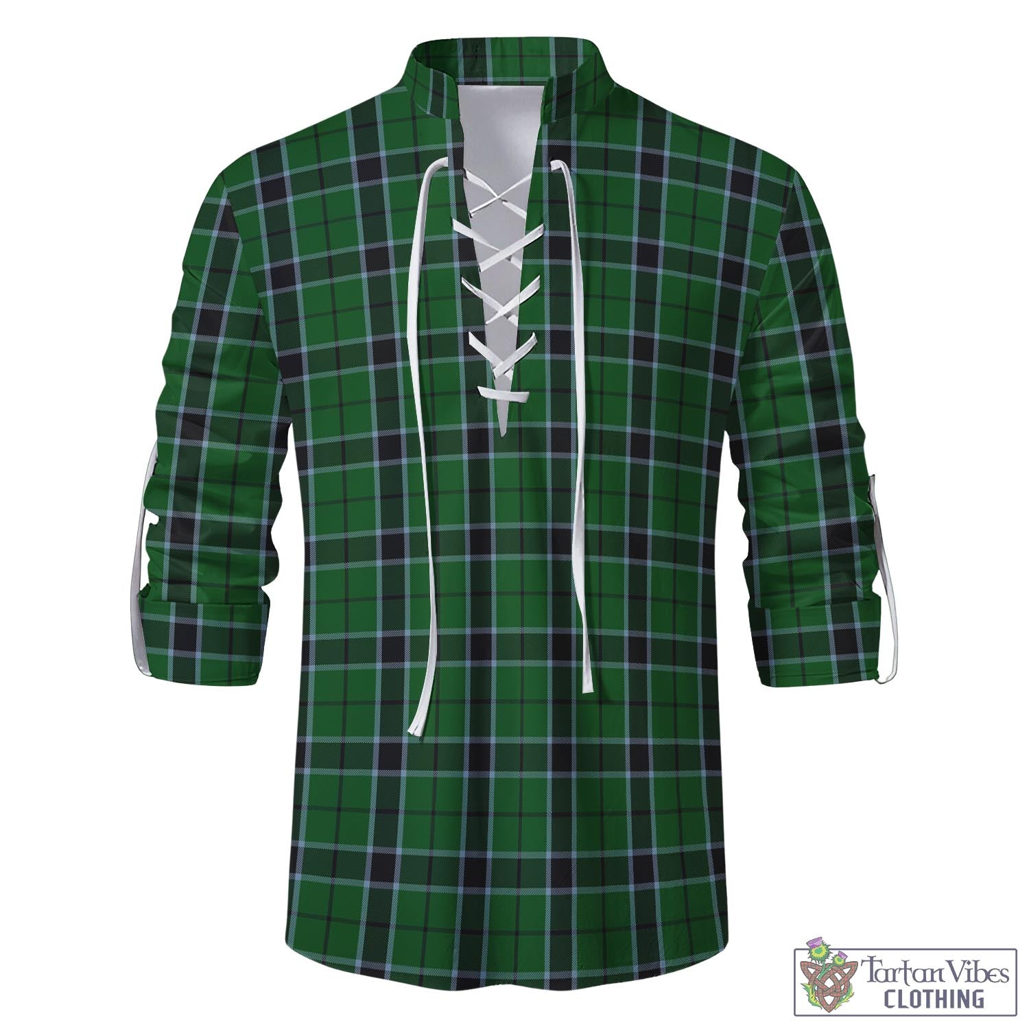 Tartan Vibes Clothing Innes Hunting Tartan Men's Scottish Traditional Jacobite Ghillie Kilt Shirt