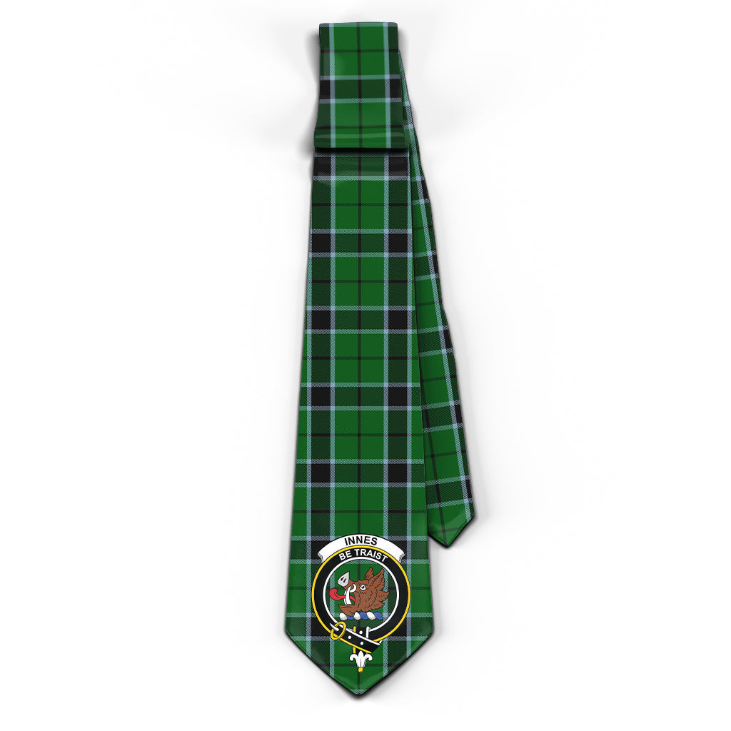 Innes Hunting Tartan Classic Necktie with Family Crest - Tartan Vibes Clothing