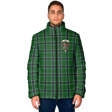 Innes Hunting Tartan Padded Jacket with Family Crest