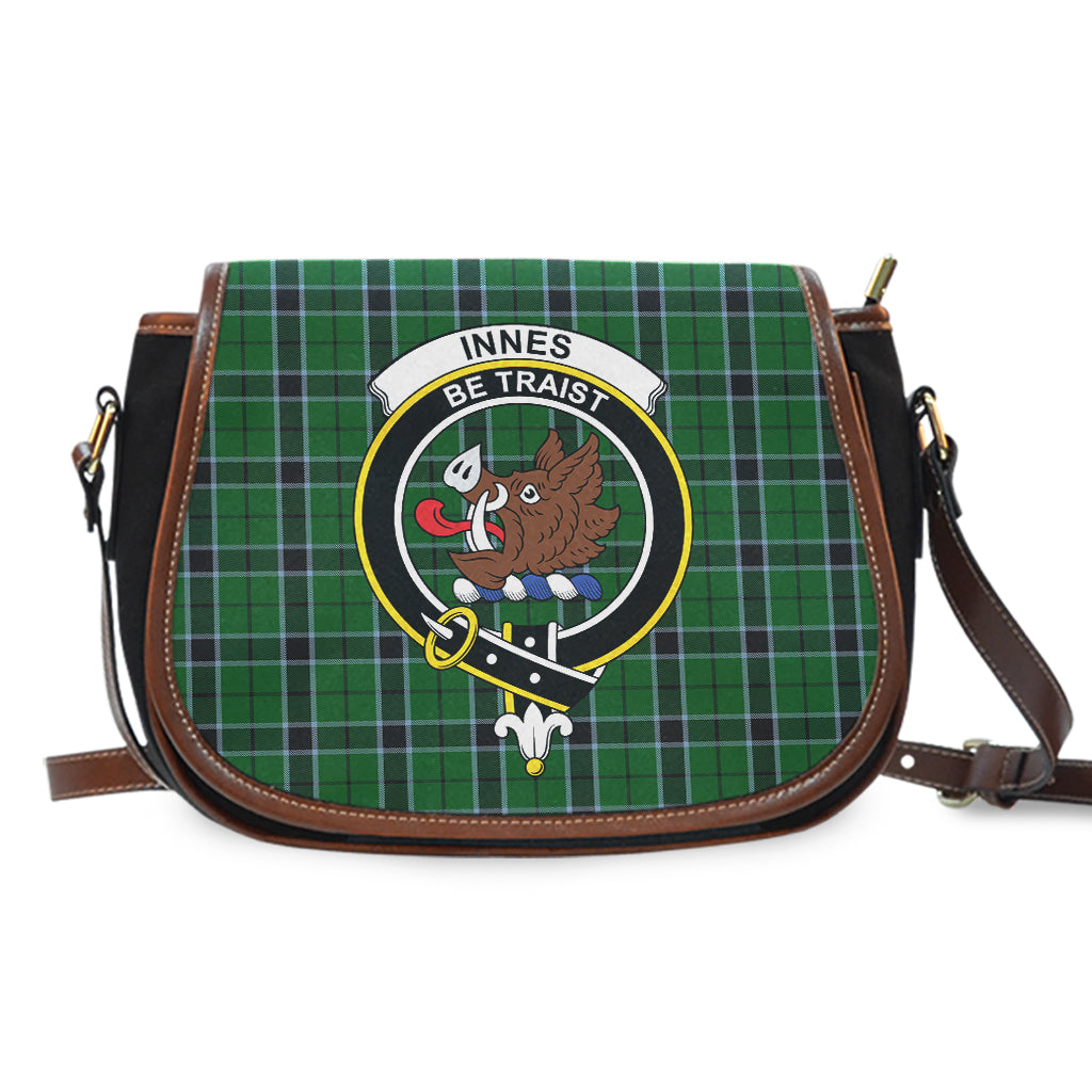 Innes Hunting Tartan Saddle Bag with Family Crest - Tartan Vibes Clothing