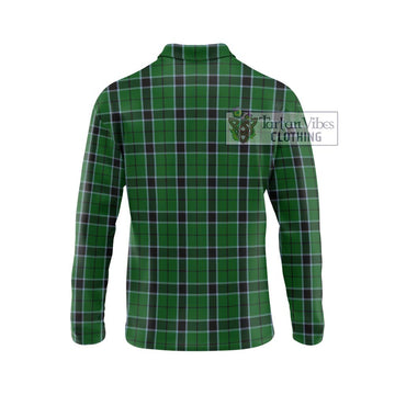 Innes Hunting Tartan Long Sleeve Polo Shirt with Family Crest DNA In Me Style