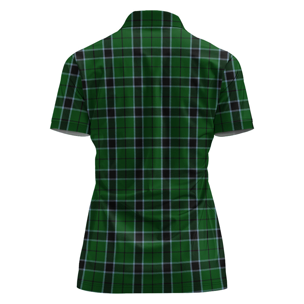 innes-hunting-tartan-polo-shirt-with-family-crest-for-women