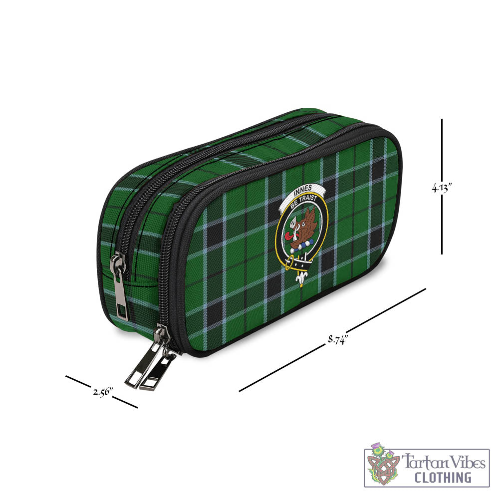 Tartan Vibes Clothing Innes Hunting Tartan Pen and Pencil Case with Family Crest