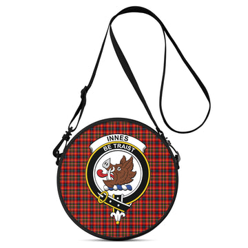 Innes Modern Tartan Round Satchel Bags with Family Crest