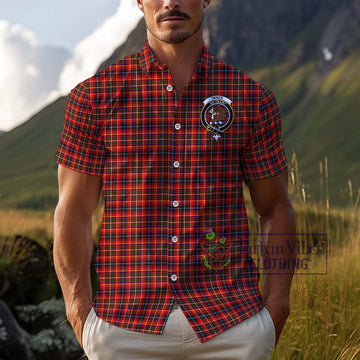 Innes Modern Tartan Cotton Hawaiian Shirt with Family Crest