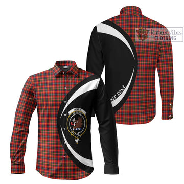 Innes Modern Tartan Long Sleeve Button Up with Family Crest Circle Style