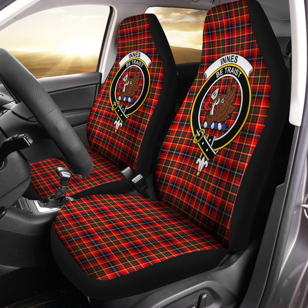 Innes Modern Tartan Car Seat Cover with Family Crest One Size - Tartanvibesclothing