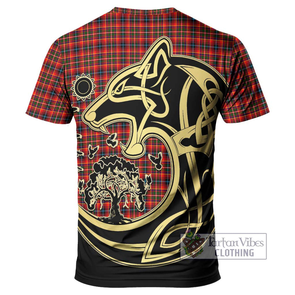 Innes Modern Tartan T-Shirt with Family Crest Celtic Wolf Style - Tartan Vibes Clothing