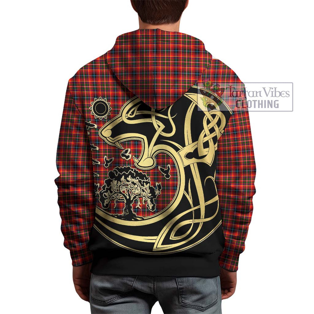 Innes Modern Tartan Hoodie with Family Crest Celtic Wolf Style - Tartan Vibes Clothing