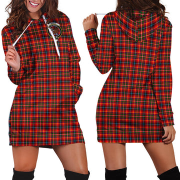 Innes Modern Tartan Hoodie Dress with Family Crest