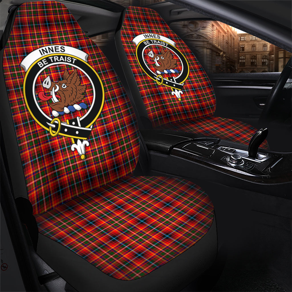 Innes Modern Tartan Car Seat Cover with Family Crest - Tartanvibesclothing