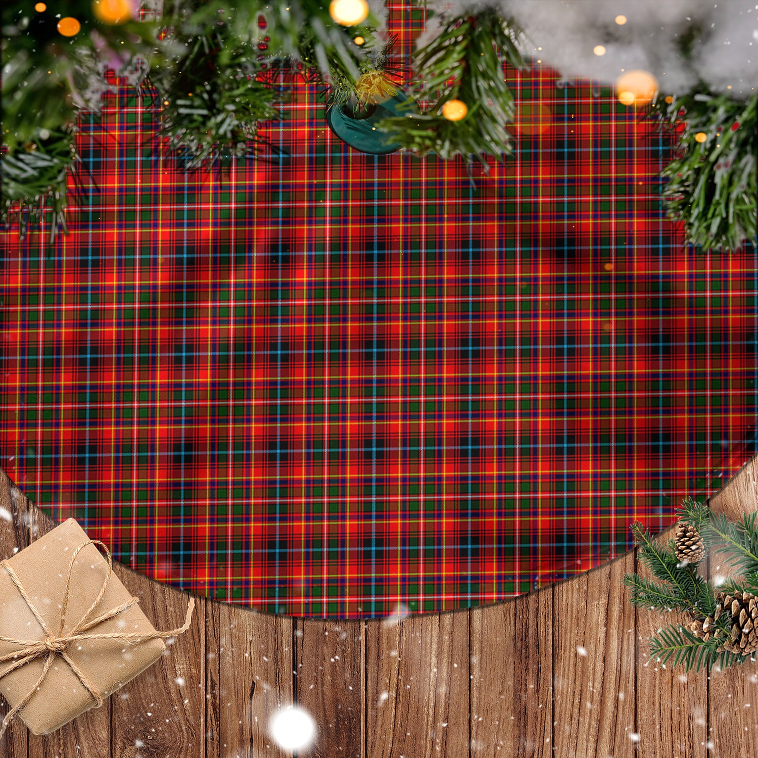 Innes Modern Tartan Christmas Tree Skirt - Tartanvibesclothing