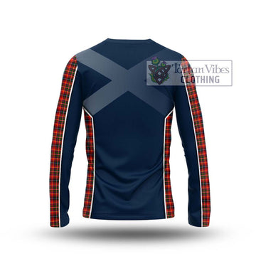 Innes Modern Tartan Long Sleeve T-Shirt with Family Crest and Lion Rampant Vibes Sport Style