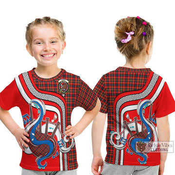 Innes Modern Tartan Kid T-Shirt with Epic Bagpipe Style