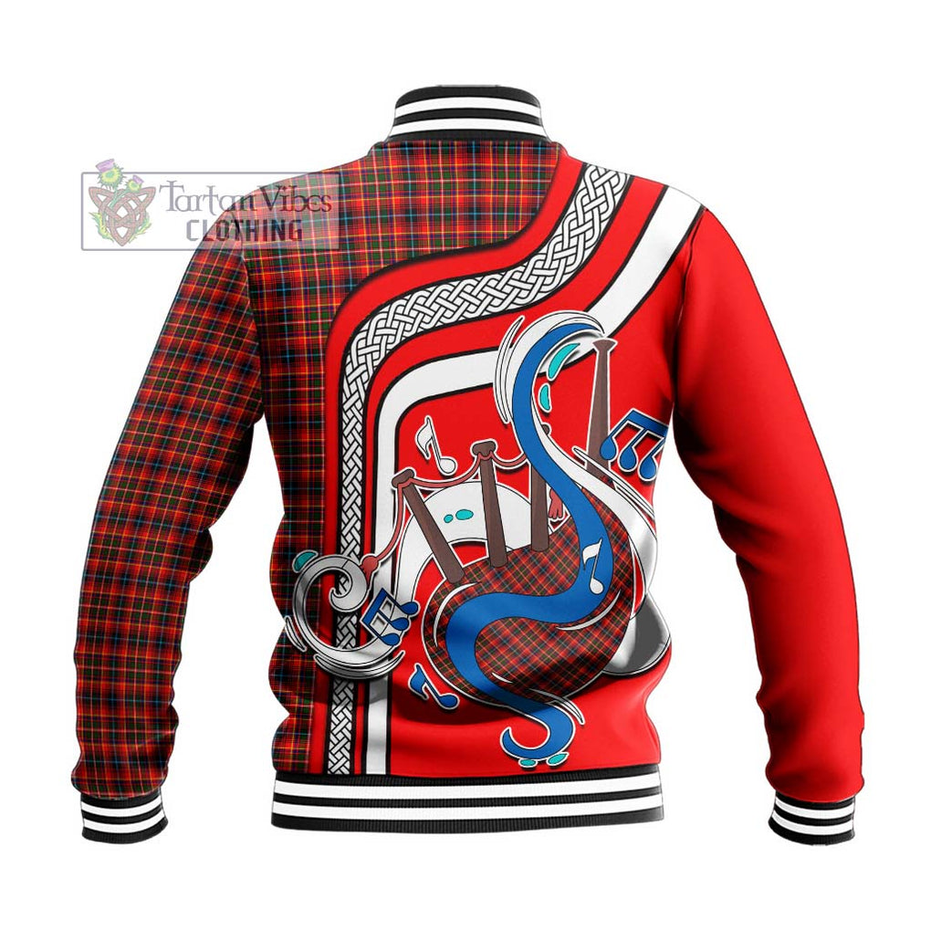 Tartan Vibes Clothing Innes Modern Tartan Baseball Jacket with Epic Bagpipe Style