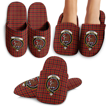 Innes Modern Tartan Home Slippers with Family Crest