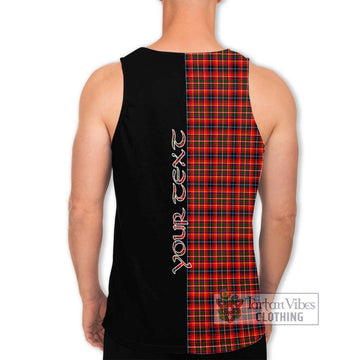 Innes Modern Tartan Men's Tank Top with Family Crest and Half Of Me Style