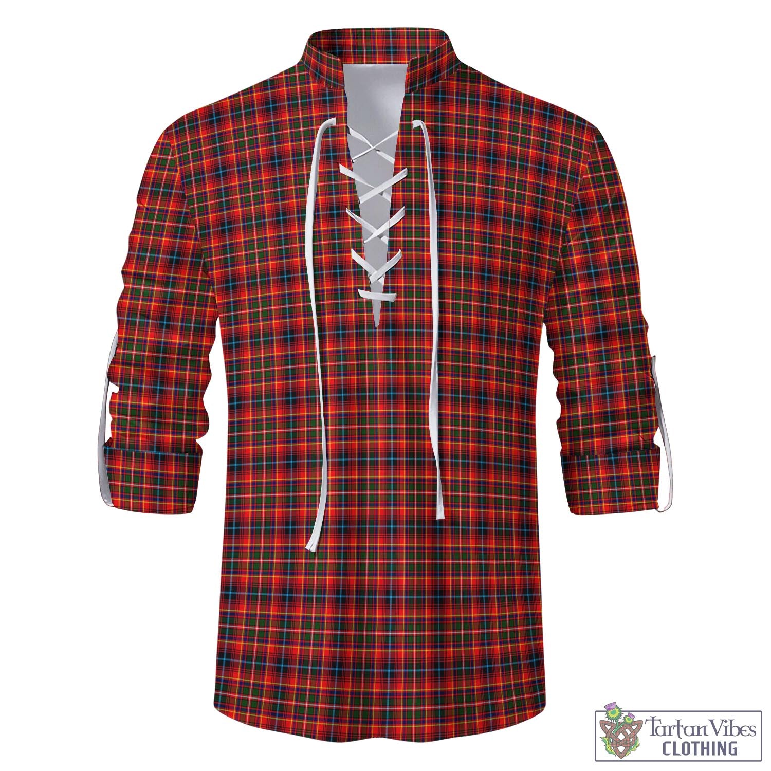 Tartan Vibes Clothing Innes Modern Tartan Men's Scottish Traditional Jacobite Ghillie Kilt Shirt