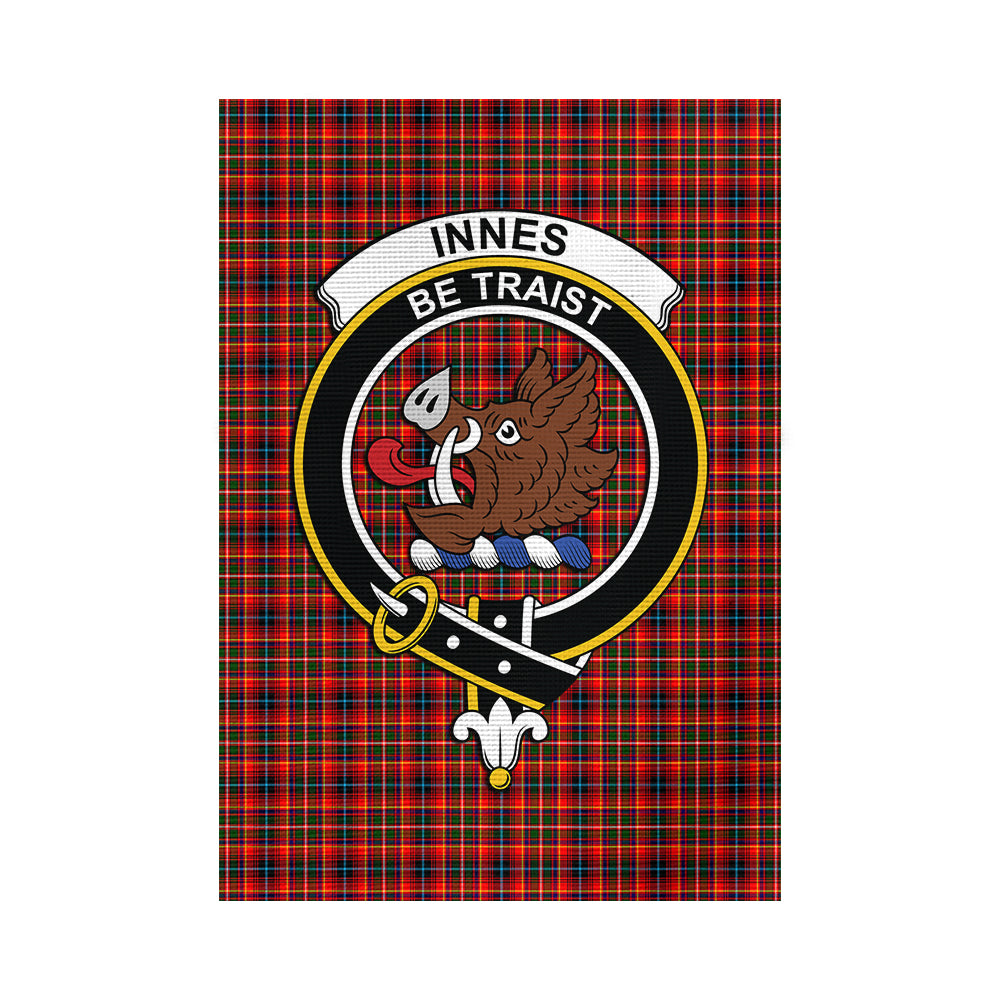 Innes Modern Tartan Flag with Family Crest - Tartan Vibes Clothing