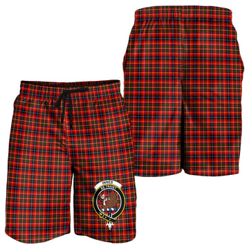 Innes Modern Tartan Mens Shorts with Family Crest