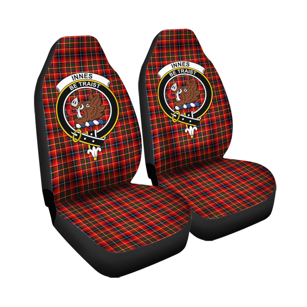 Innes Modern Tartan Car Seat Cover with Family Crest - Tartanvibesclothing