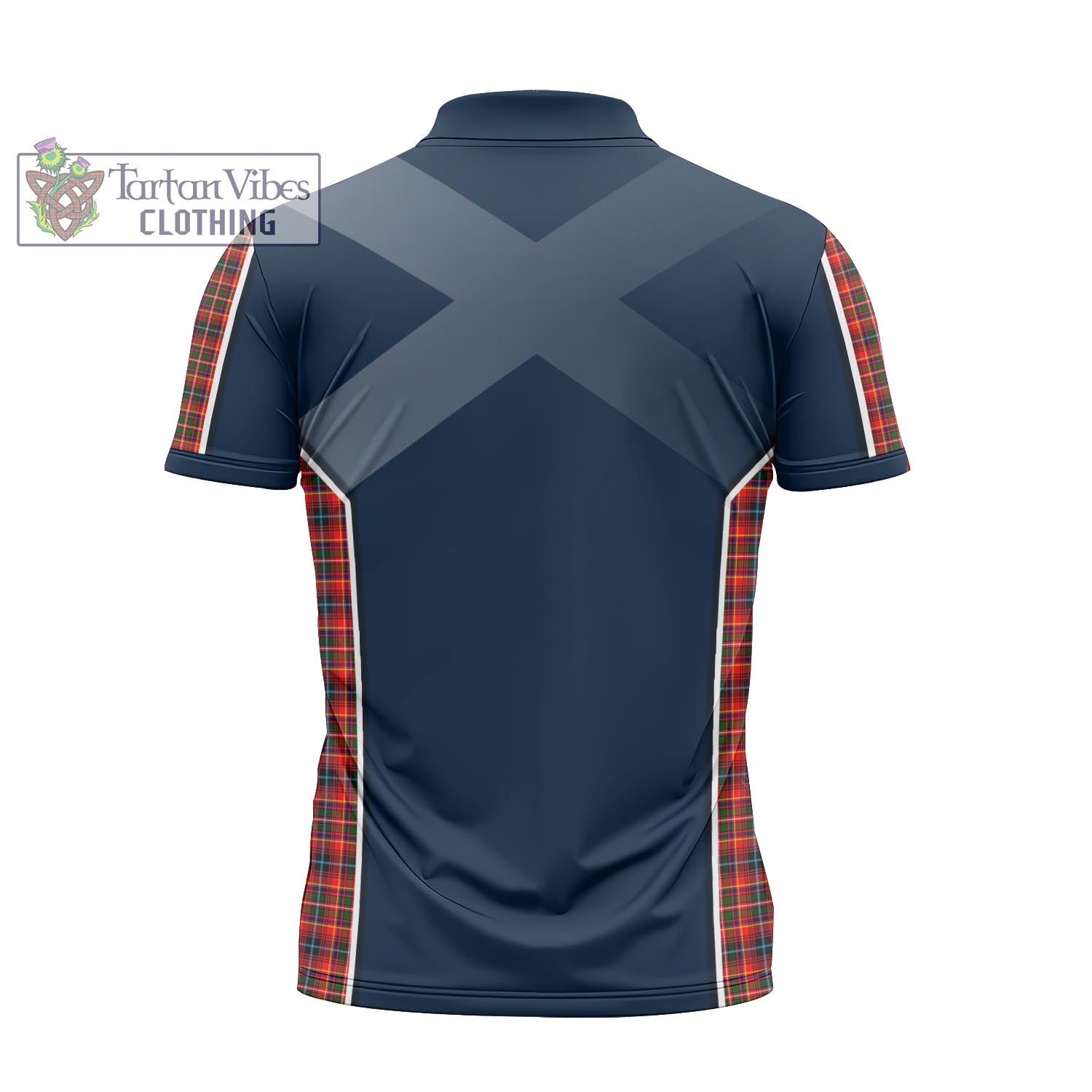 Tartan Vibes Clothing Innes Modern Tartan Zipper Polo Shirt with Family Crest and Lion Rampant Vibes Sport Style