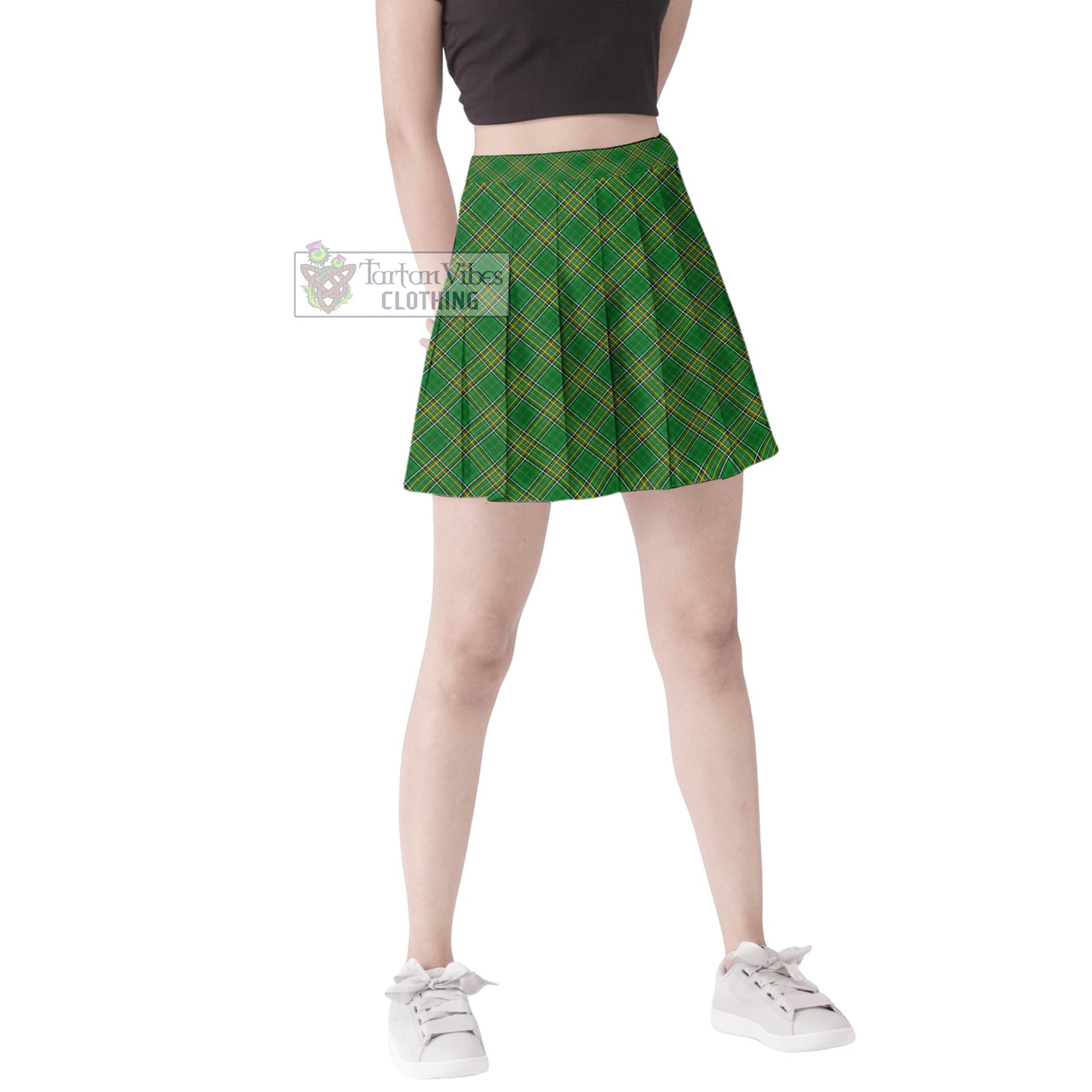 Tartan Vibes Clothing Ireland National Tartan Women's Plated Mini Skirt