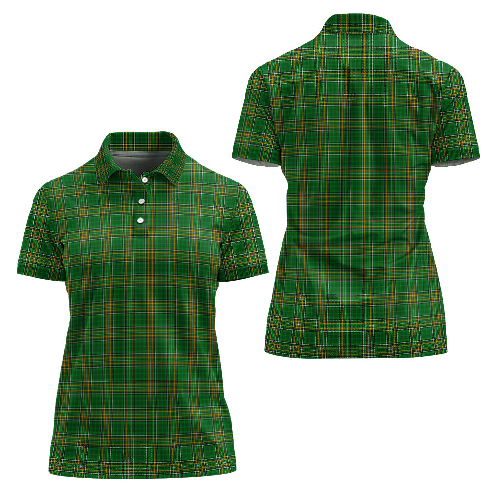 ireland-national-tartan-polo-shirt-for-women