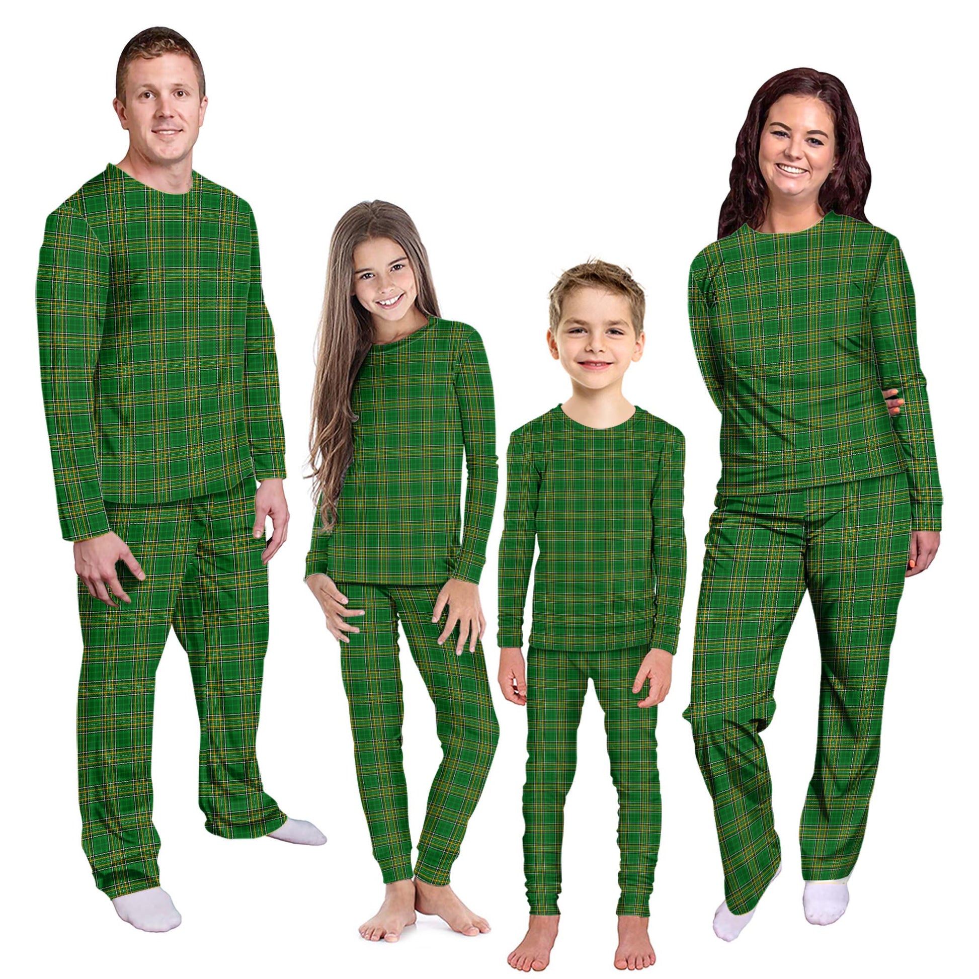 Ireland National Tartan Pajamas Family Set Kid - Tartan Vibes Clothing