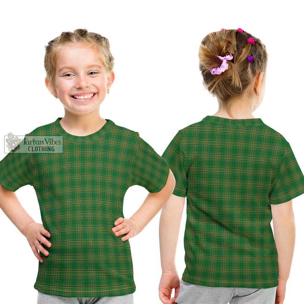 Ireland National Tartan Kid T-Shirt Youth XL Size14 - Tartanvibesclothing Shop