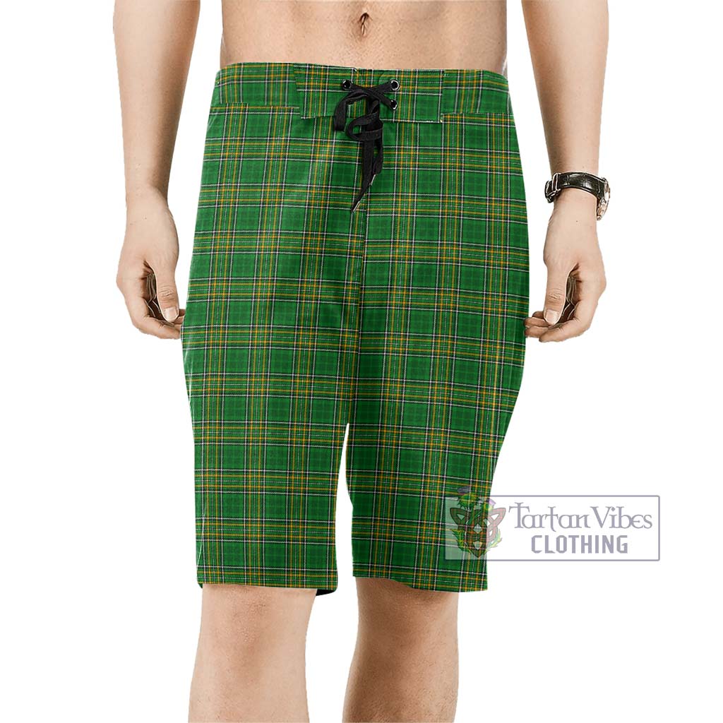 Ireland National Tartan Men's Board Shorts Men - Tartan Vibes Clothing