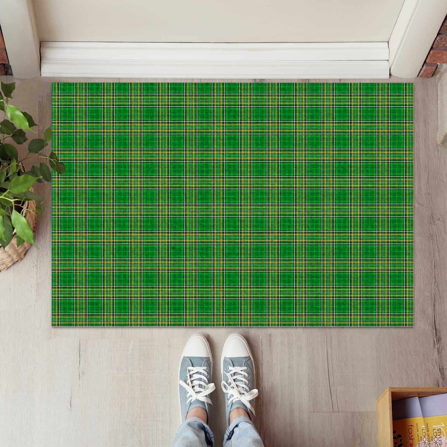 Ireland National Tartan Door Mat - Tartanvibesclothing