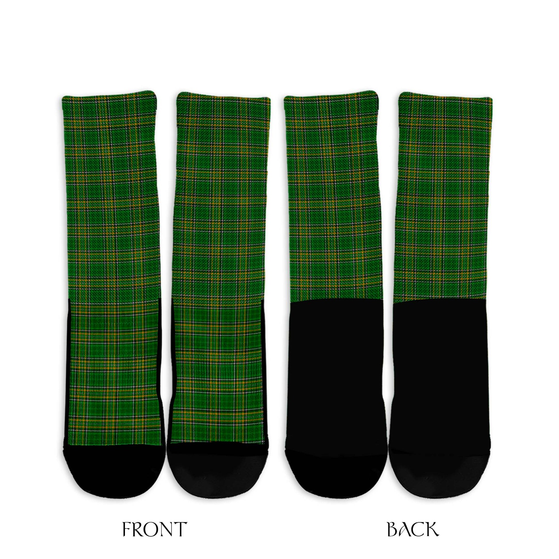 Ireland National Tartan Crew Socks - Tartanvibesclothing