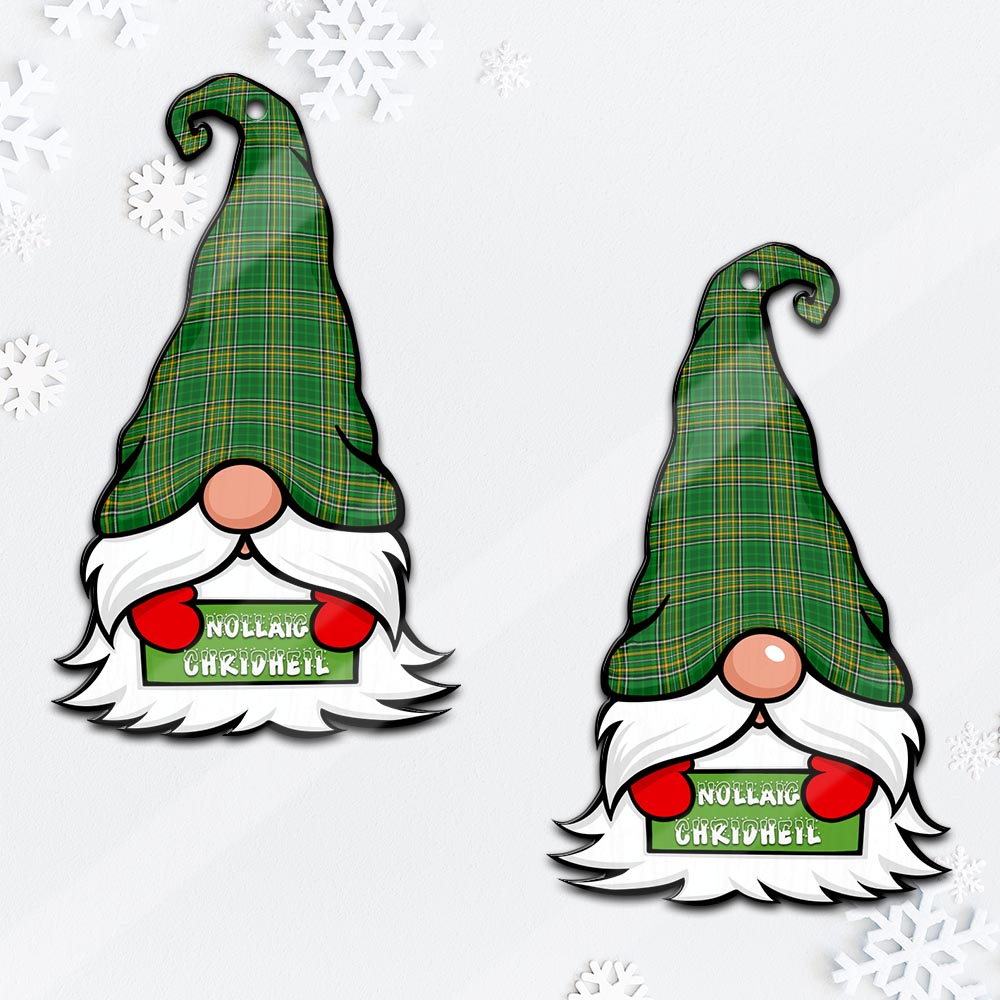 Ireland National Gnome Christmas Ornament with His Tartan Christmas Hat - Tartan Vibes Clothing