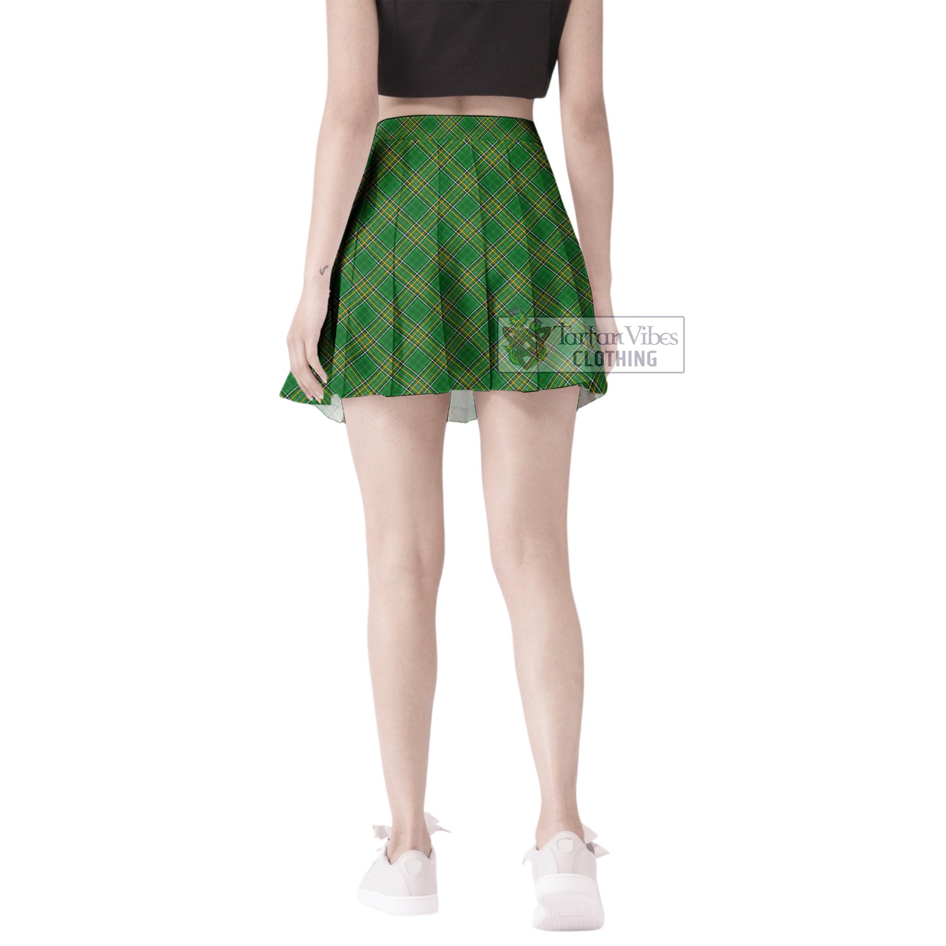 Tartan Vibes Clothing Ireland National Tartan Women's Plated Mini Skirt