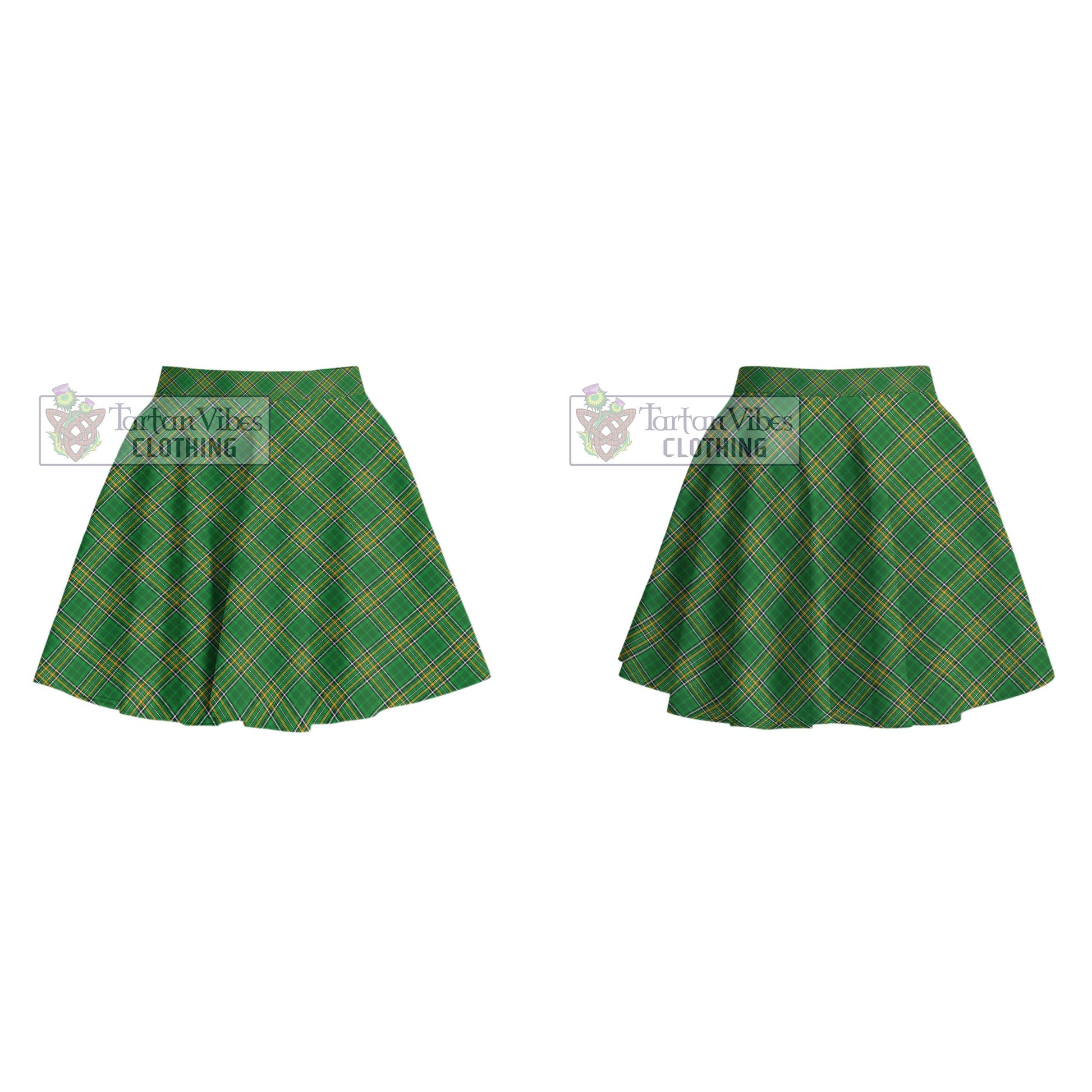 Tartan Vibes Clothing Ireland National Tartan Women's Plated Mini Skirt