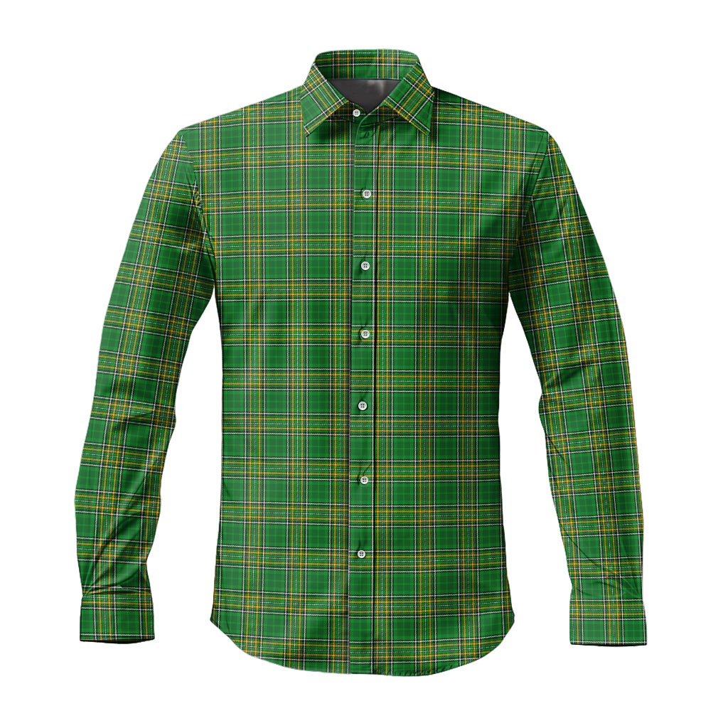 ireland-national-tartan-long-sleeve-button-up-shirt