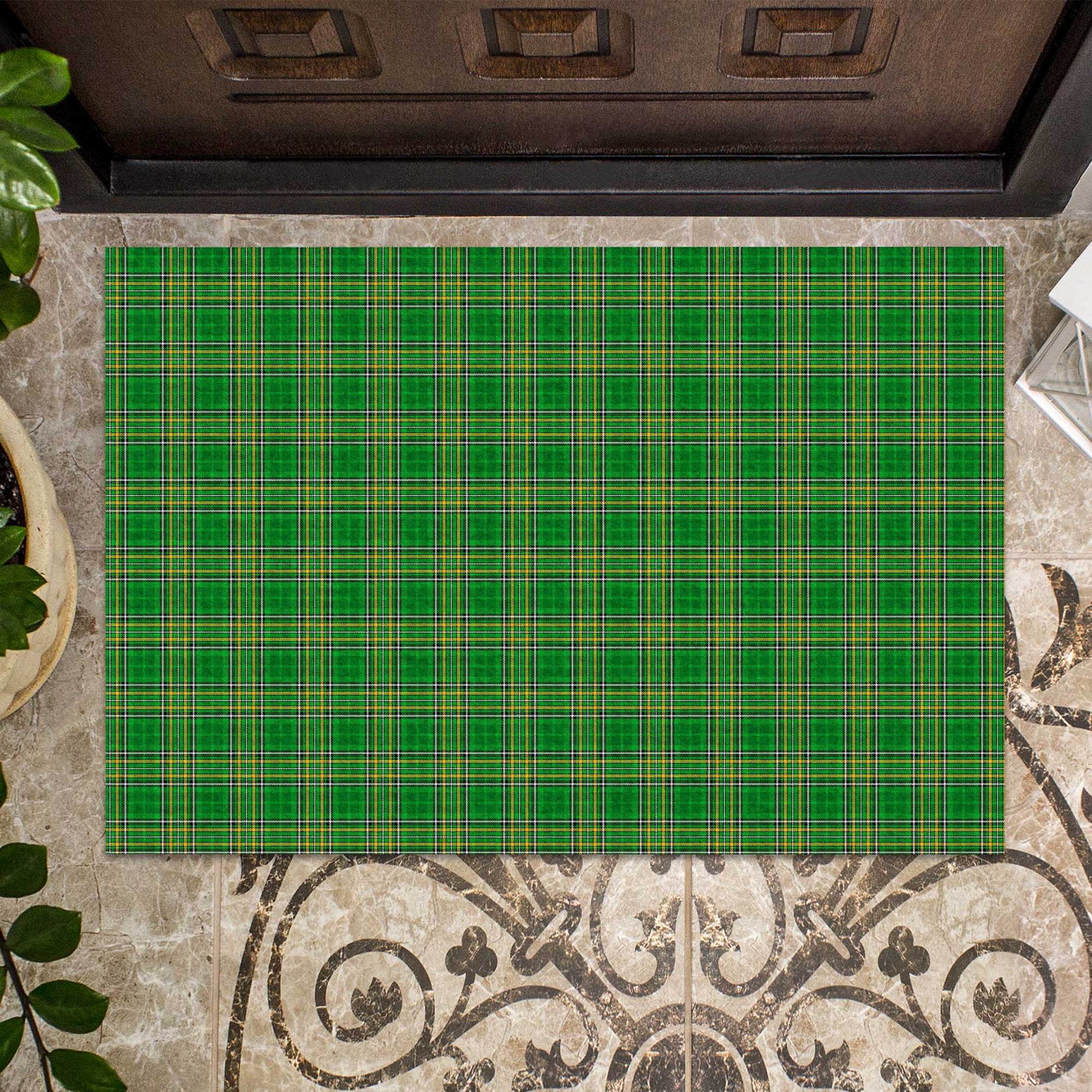 Ireland National Tartan Door Mat - Tartanvibesclothing