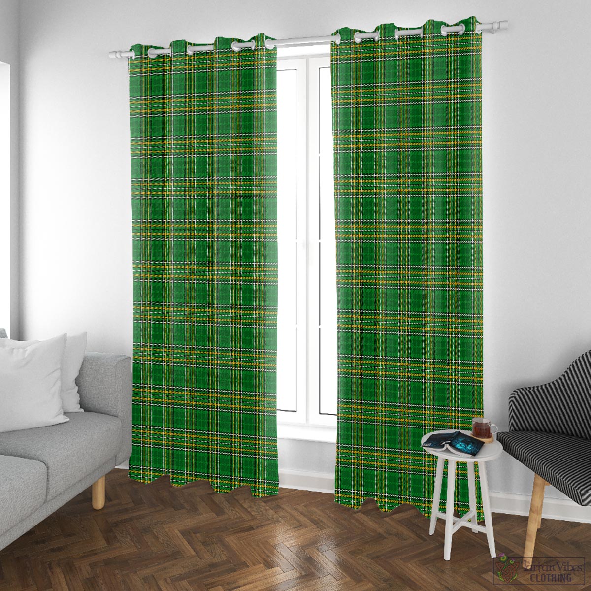 Ireland National Tartan Window Curtain