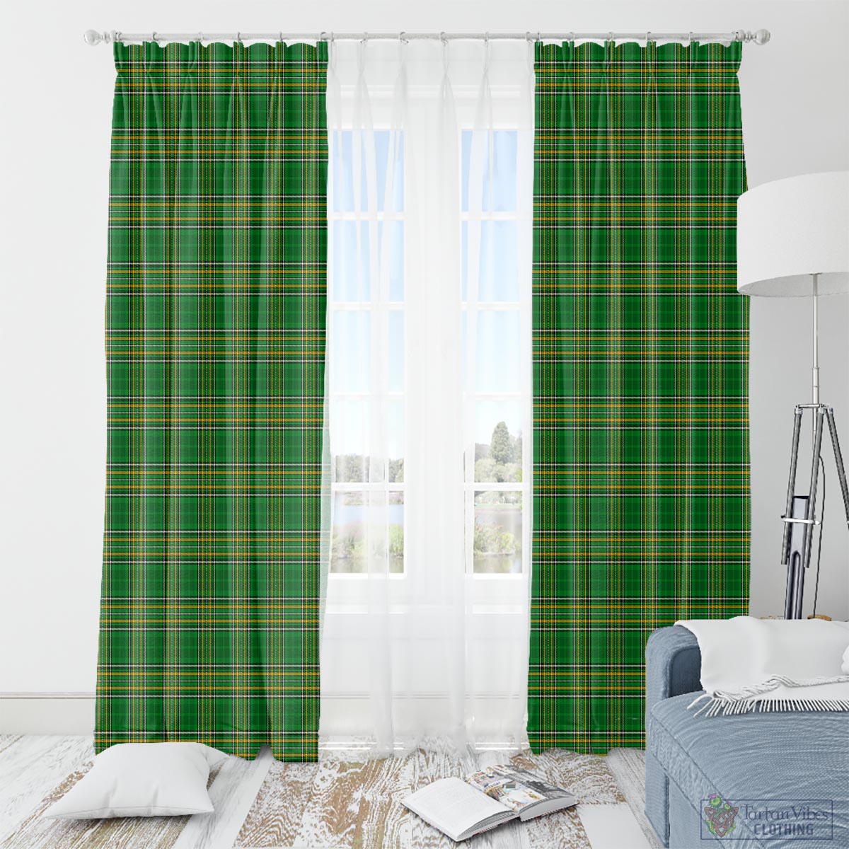 Ireland National Tartan Window Curtain