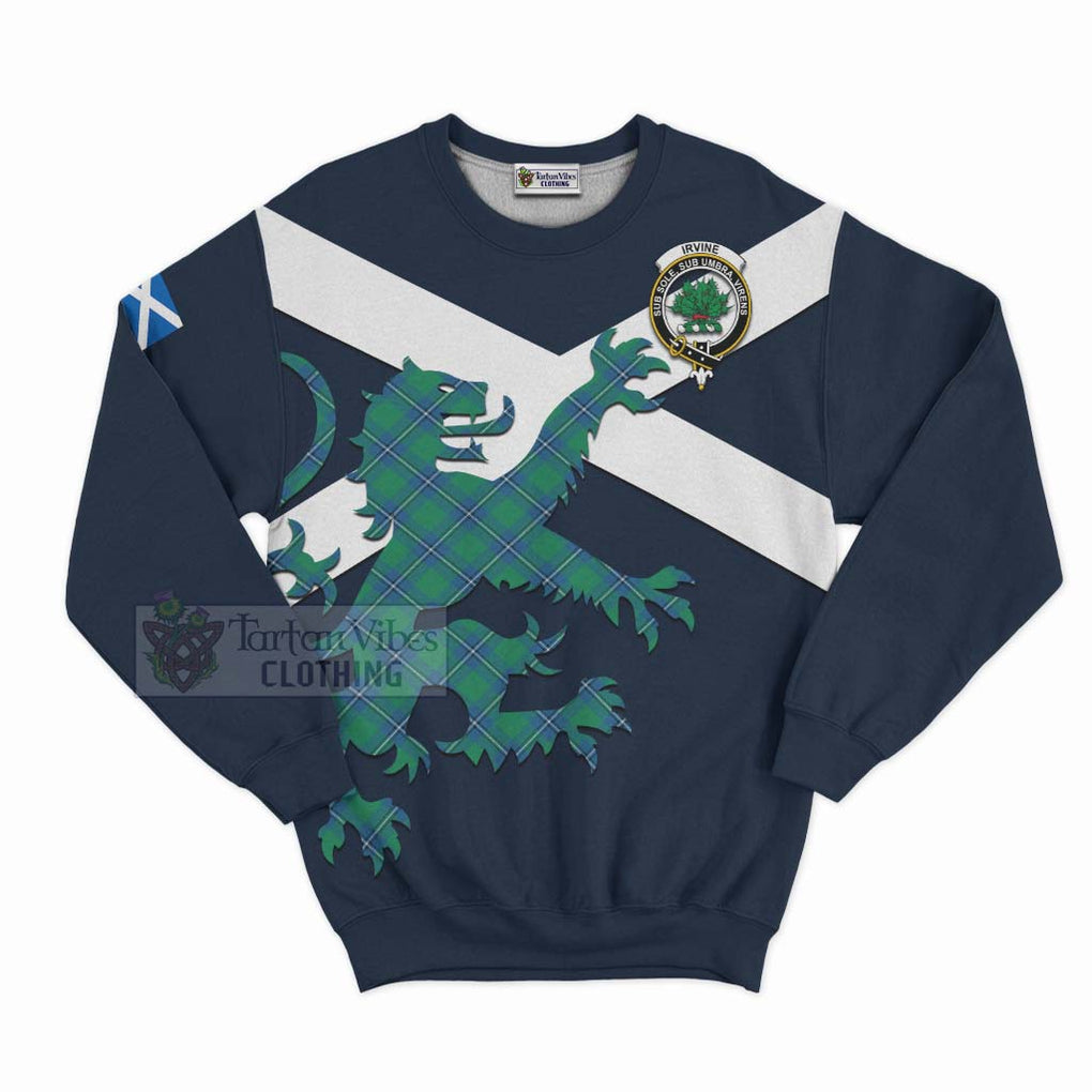 Tartan Vibes Clothing Irvine Tartan Lion Rampant Sweatshirt – Proudly Display Your Heritage with Alba Gu Brath and Clan Name