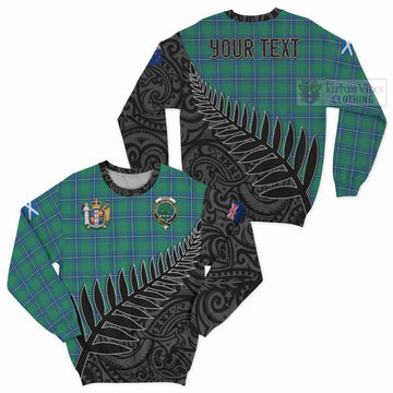 Irvine Crest Tartan Sweatshirt with New Zealand Silver Fern Half Style