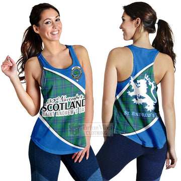 Irvine Family Crest Tartan Women's Racerback Tanks Celebrate Saint Andrew's Day in Style