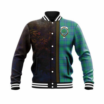 Irvine Tartan Family Crest Baseball Jacket Alba Gu Brath Be Brave Lion Ancient Style Unisex - Tartan Vibes Clothing