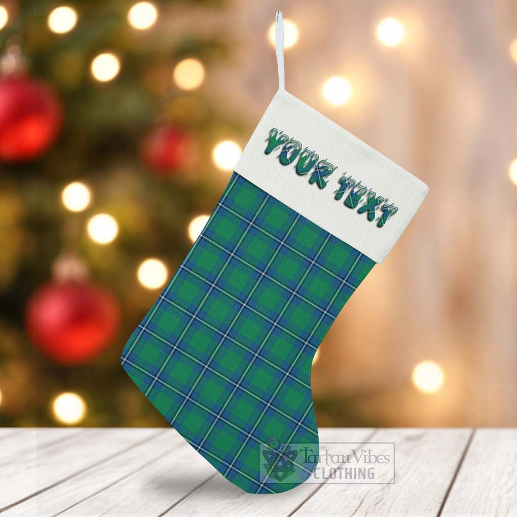 Tartan Vibes Clothing Irvine Tartan Christmas Stocking with Personalized Text