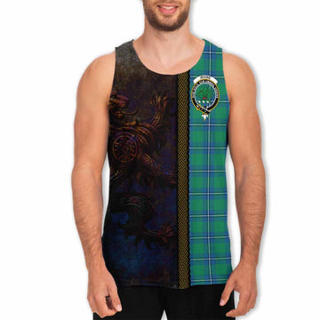Irvine Tartan Family Crest Men's Tank Top Alba Gu Brath Be Brave Lion Ancient Style Men - Tartan Vibes Clothing
