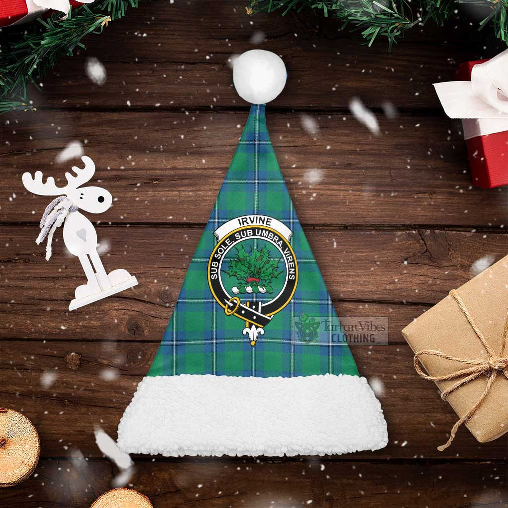 Tartan Vibes Clothing Irvine Tartan Christmas Santa Hats with Family Crest