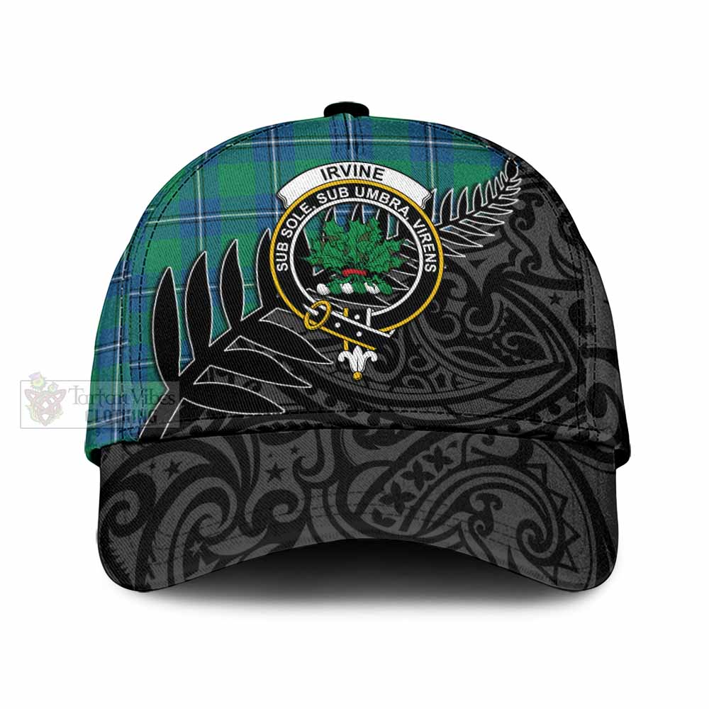 Tartan Vibes Clothing Irvine Tartan Classic Cap with New Zealand Silver Fern Half Style