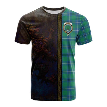 Irvine Tartan Family Crest Cotton T-shirt Alba Gu Brath Be Brave Lion Ancient Style Kid's Shirt - Tartan Vibes Clothing