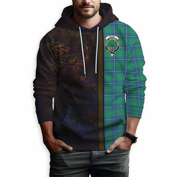 Irvine Tartan Family Crest Hoodie Alba Gu Brath Be Brave Lion Ancient Style Pullover Hoodie - Tartan Vibes Clothing